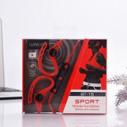 Sports Bluetooth Mobile Stereo Headphone BT15 (Red)